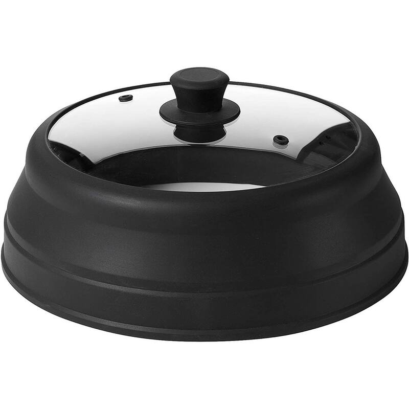 Bezrat Black Glass Microwave Cover10.5" 10.5" Bed Bath & Beyond 35324151